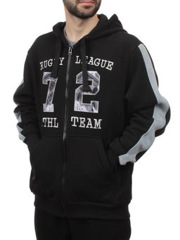 C008 BLACK Толстовка мужская (35% хлопок, 65% полиэстер)