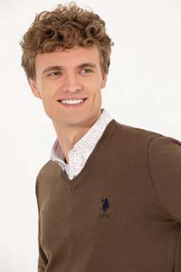 Мужской базовый свитер кокосового цвета Неожиданная скидка в корзине - U.s. polo assn фото 2