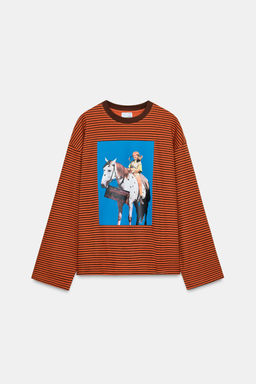 PIPPI L_NGSTRUMP STRIPED T-SHIRT - Zara фото 4