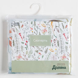 Скатерть Доляна. Акварельные листья, 145?220 см, 100% п/э