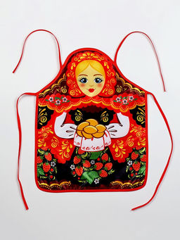 Карнавальный костюм «Расписная матрёшка», фартук и косынка