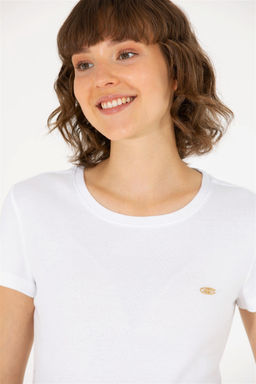 Женская белая футболка с круглым вырезом Неожиданная скидка в корзине - U.s. polo assn фото 2