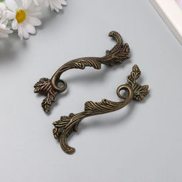 Ручка для шкатулки металл "Старинная" бронза набор 2 шт 8,5х2,6 см