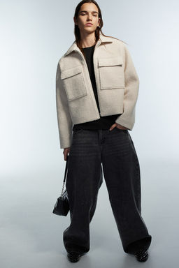 Chaqueta cargo cepillada