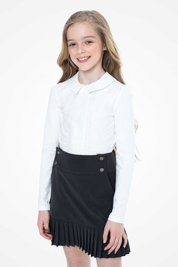 Молочная школьная блуза Инфанта, модель 0665