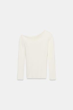 SOFT RIBBED ASYMMETRIC TOP - Zara фото 6