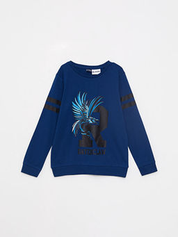 Bisiklet Yaka Harry Potter Bask?l? Uzun Kollu Erkek ?ocuk Ti??rt