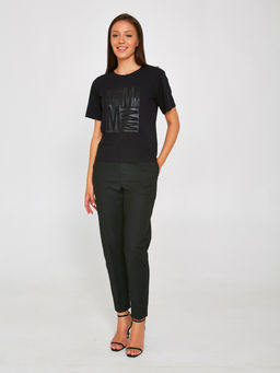 Чёрная футболка с принтом - Marchello marchellini фото 2