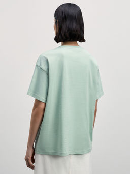 Базовая футболка оверсайз из хлопка / Zarina  фото 5