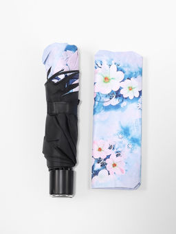 Зонт механический Воздушные цветы, эпонж, 4 сложения, 8 спиц, R=48/55 см, d=96 см, МИКС