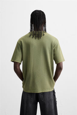 WASHED PRINT KNIT T-SHIRT - Zara фото 3