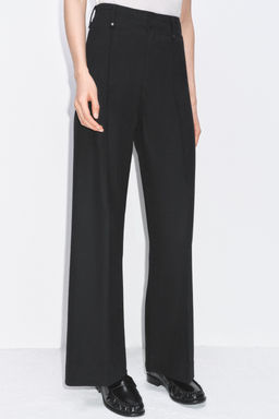 JEANS ZW COLLECTION TAILORED WIDE LEG TIRO ALTO / Negro - Zara фото 2