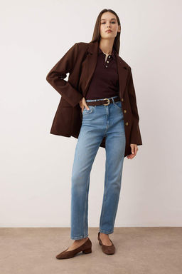 Mavi Yuksek Bel Esnek Slim Fit Mom Jeans TWOAW26JE00229