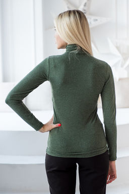 Водолазка женская ангора софт Жаннет хаки - Амадэль фото 2