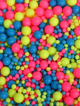 Цена за 2 шт. Посыпка кондитерская с мягким центром Неон синий, лимонный, розовый, 50 г