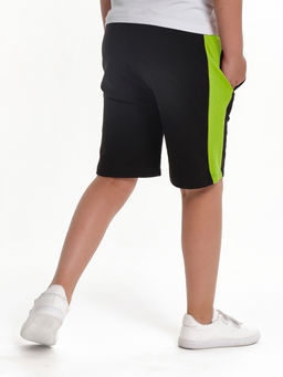 Шорты для мальчика 22-3458 черный|салатовый