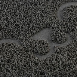 Коврик универсальный под миску и лоток Мордочка, 30х40 см, серый - Пушистое счастье фото 7