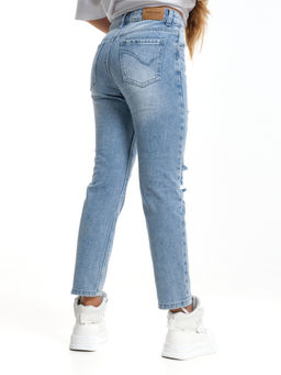 Джинсы голубые для девочки 33-1064 голубой - Mini maxi фото 8