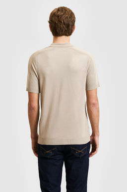 Erkek Slim Fit Polo Yaka Yar_m Fermuarl_ Ta_ Kazak