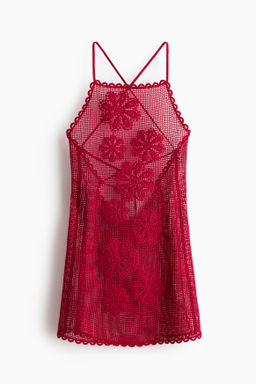 Vestido playero efecto crochet