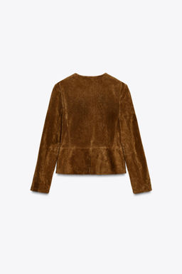 100% LEATHER JACKET - Zara фото 8