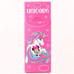 Цена за 5 шт. Пенал-футляр пластиковый, 75×195×25 мм, сборный, «Минни Маус и единорог»