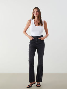Dar Fit Flare Kad?n Jean Pantolon
