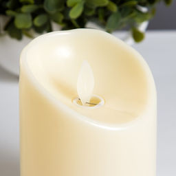 Светодиодная свеча, ночник LED RISALUX «Большая», от батареек 3ААА, 7.5×7.5×10 см