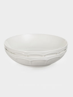 Тарелки глубокие WY Renessans, набор 2 шт., 850 мл, d=20 см, фарфор, белые