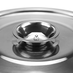 "Цилиндр" Кастрюля из нержавеющей стали 45л, д41см, h39см, крышка и ручки металлические, без теплораспределительного дна (Китай) ДОПУСКАЮТСЯ: на корпусе незначительные потертости внутри и снаружи. Товар возврату и обмену не подлежит.