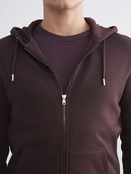 Kap??onlu Uzun Kollu Erkek Fermuarl? Sweatshirt