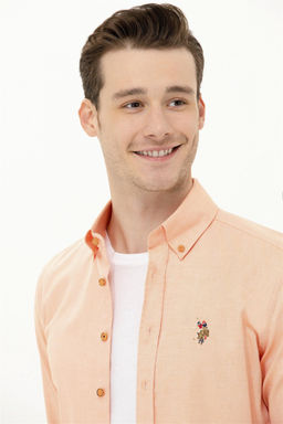 Рубашка мужская оранжевая Uzunkol Basic - U.s. polo assn фото 10