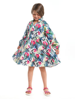 Платье нарядное хлопковое UD 7933 цветы Протея - Mini maxi фото 15