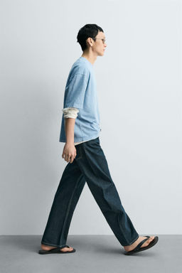 JEANS RELAXED BARREL FIT / ?ndigo - Zara фото 10