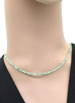 Бусы Изумруд шарик 2мм в ювелирной огранке, 46см, 4,5г