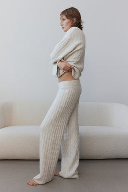 Pantalon en punto trenzado - H&m фото 3