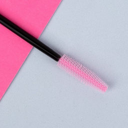 Щёточки для бровей и ресниц, силиконовые, набор - 5 шт., 10.5 см, цвет чёрный/розовый