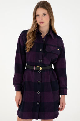 Женское темно-синее тканое платье Неожиданная скидка в корзине - U.s. polo assn фото 2