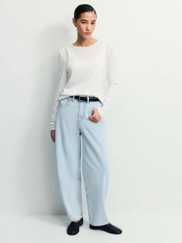 Джинсы barrel с высокой посадкой / Zarina