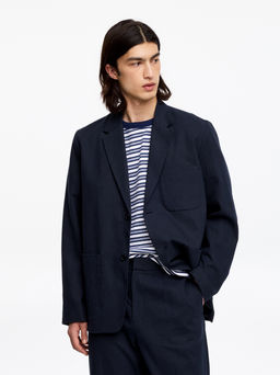 Blazer en mezcla de lino