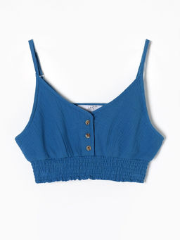 Топ укороченный женский MIST Muslin размер 46 (L), синий