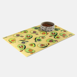 Коврик под миску нескользящий «Авокадо кот», 43×28 см