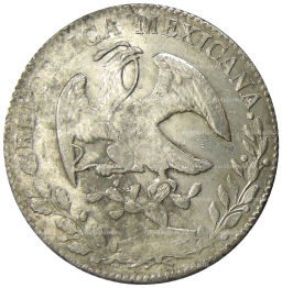 8 реалов 1860 года Мексика