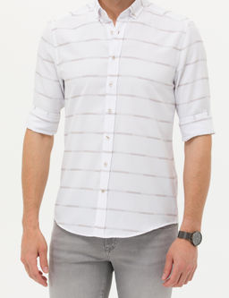 Bej Slim Fit Uzun Kollu G_mlek - Pierre cardin фото 6