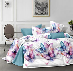 Постельное белье поплин люкс - Федерика 2 сп. с Евро простыней (нав.70х70)