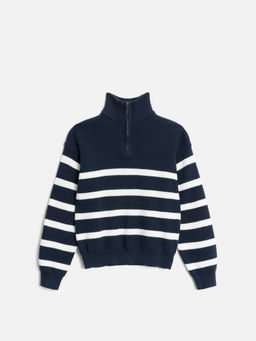 ACOOLA / Джемпер детский для мальчиков Felix синяя полоска  фото 3
