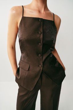 CHALECO EFECTO BRILLO / Marr?n - Zara фото 4