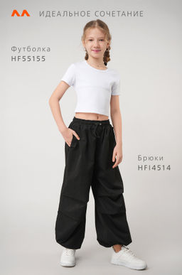 Укороченная футболка в рубчик для девочки Happyfox фото 47