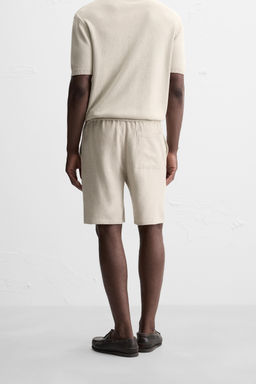 LINEN BLEND BERMUDA SHORTS - Zara фото 3