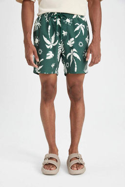 Короткие шорты для плавания стандартного кроя с рисунком - Defacto фото 5